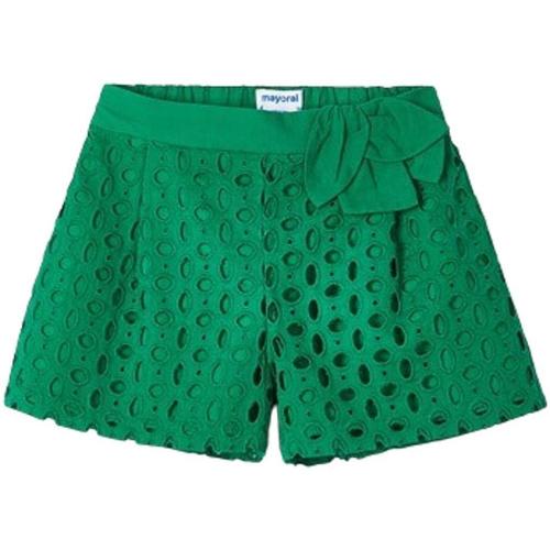 textil Niña Shorts / Bermudas Mayoral Pantalon corto perforado Verde