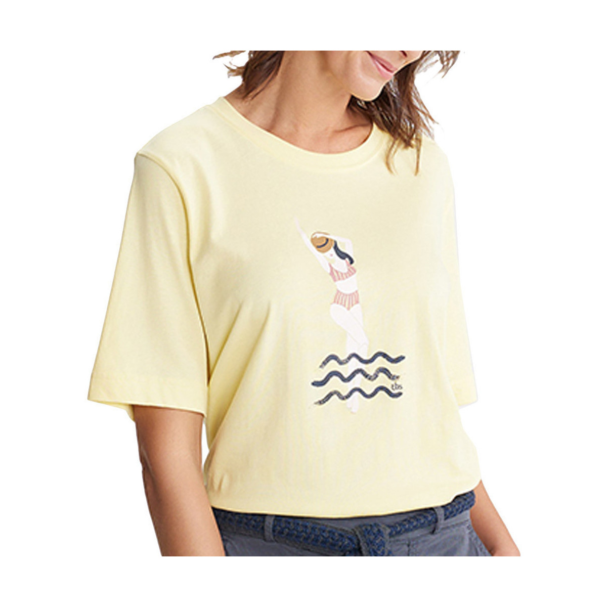 textil Mujer Tops y Camisetas TBS  Amarillo