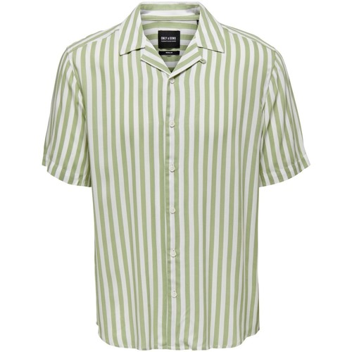 textil Hombre Camisas manga corta Only & Sons  22013267 Verde