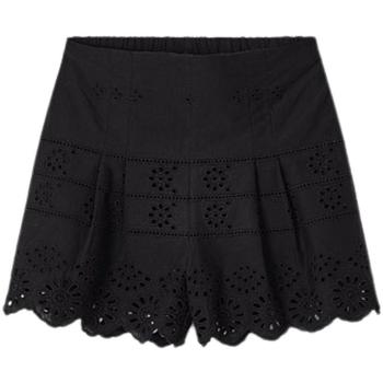 textil Niña Shorts / Bermudas Mayoral Pantalon corto perforado Negro