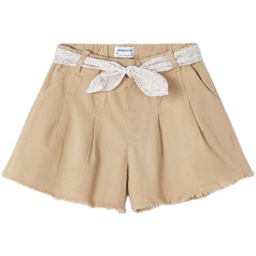 textil Niña Shorts / Bermudas Mayoral Pantalon corto sarga Beige