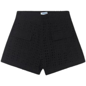 textil Niña Shorts / Bermudas Mayoral Pantalon corto perforado Negro