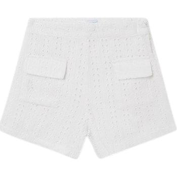 textil Niña Shorts / Bermudas Mayoral Pantalon corto perforado Blanco