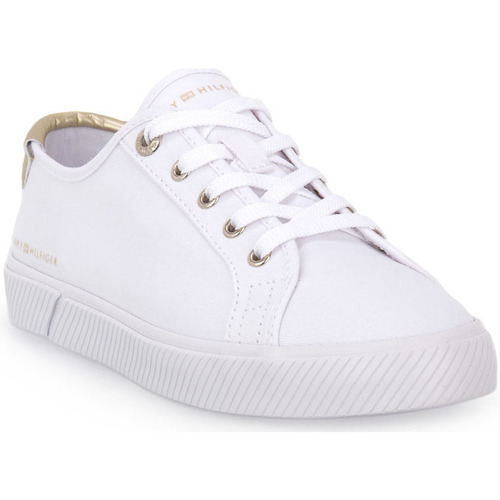 Zapatos Mujer Deportivas Moda Tommy Hilfiger YBS LACE UP Blanco