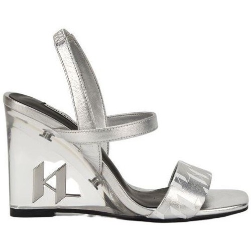 Zapatos Mujer Sandalias Karl Lagerfeld KL34610 ICE WEDGE Plata