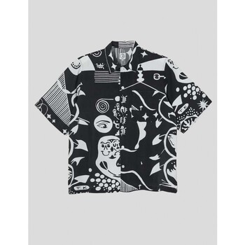 textil Hombre Camisas manga larga Polar Skate Co CAMISA  SPIRAL SHIRT BLACK/WHITE Negro