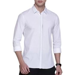 textil Hombre Camisas manga larga Calvin Klein Jeans K10K110584 Blanco
