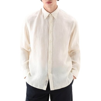 textil Hombre Camisas manga larga Woolrich WOSI0113MR Beige