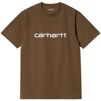textil Hombre Tops y Camisetas Carhartt Script T-Shirt - Tamarind Marrón