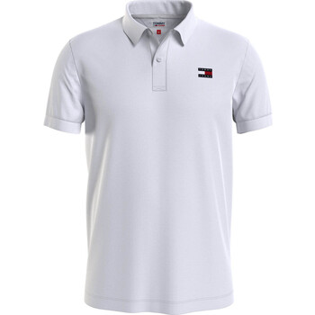 textil Hombre Polos manga corta Tommy Jeans Classic Badge Polo Blanco