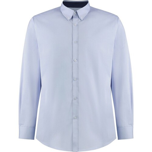 textil Hombre Camisas manga larga Kustom Kit Premium Azul