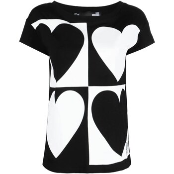 textil Mujer Camisetas manga corta Love Moschino W4F303JE1951 Negro