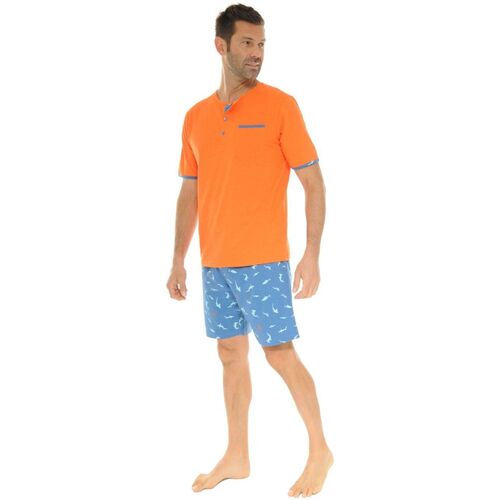 textil Hombre Pijama Christian Cane WINSTON Naranja
