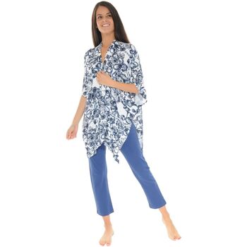textil Mujer Pijama Christian Cane VALERY Azul
