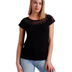 textil Mujer Tops / Blusas Admas Camiseta de manga corta Brillo Negro