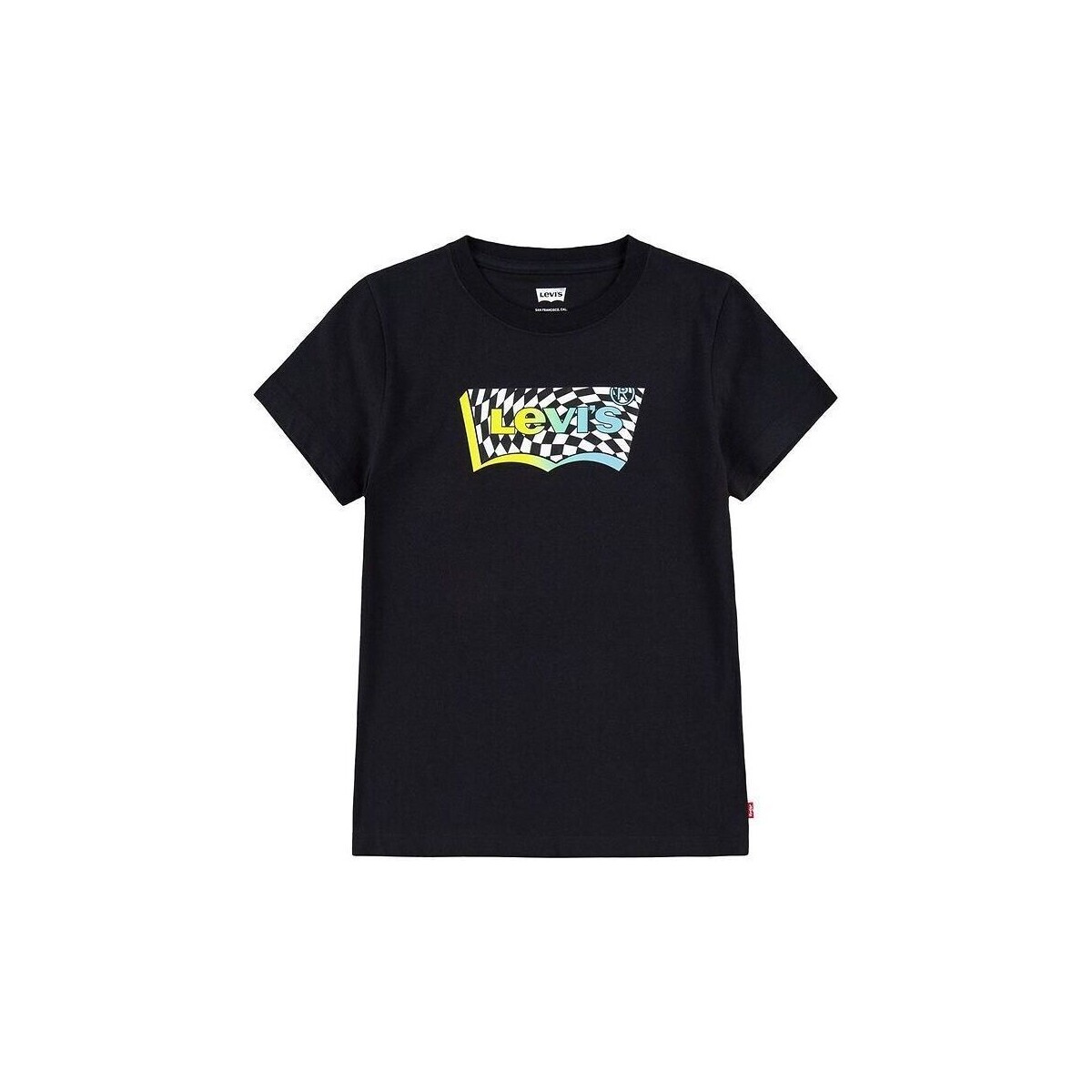 textil Niños Tops y Camisetas Levi's 9EH890 CHECKERED BATWING-023 Negro