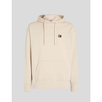 textil Hombre Sudaderas Tommy Jeans SUDADERA  RELAXED SMALL BADGE HOODIE BEIGE Beige