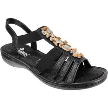 Zapatos Mujer Sandalias Rieker 60869 Negro