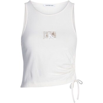 textil Mujer Camisetas sin mangas Calvin Klein Jeans J20J221062 Blanco