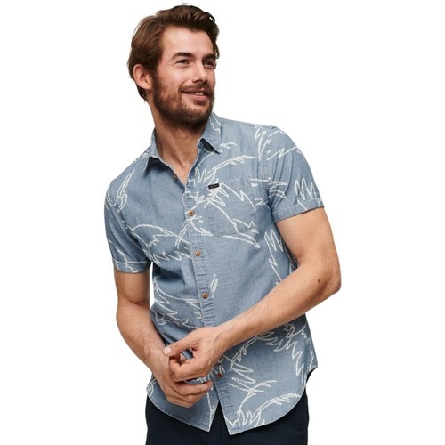 textil Hombre Camisas manga larga Superdry Chemise à manches courtes  Vintage Loom Azul
