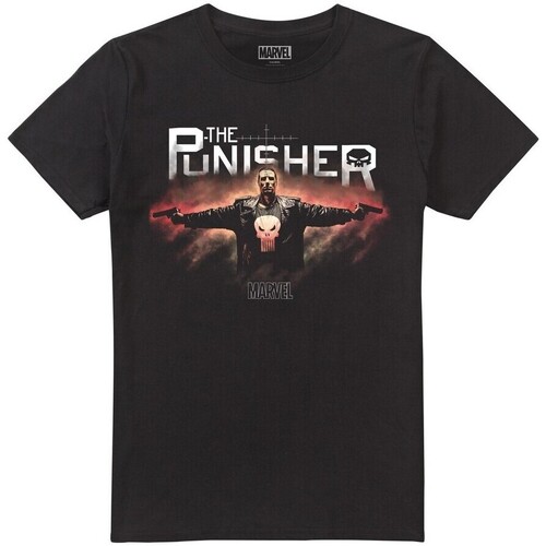 textil Hombre Camisetas manga larga The Punisher TV2058 Negro