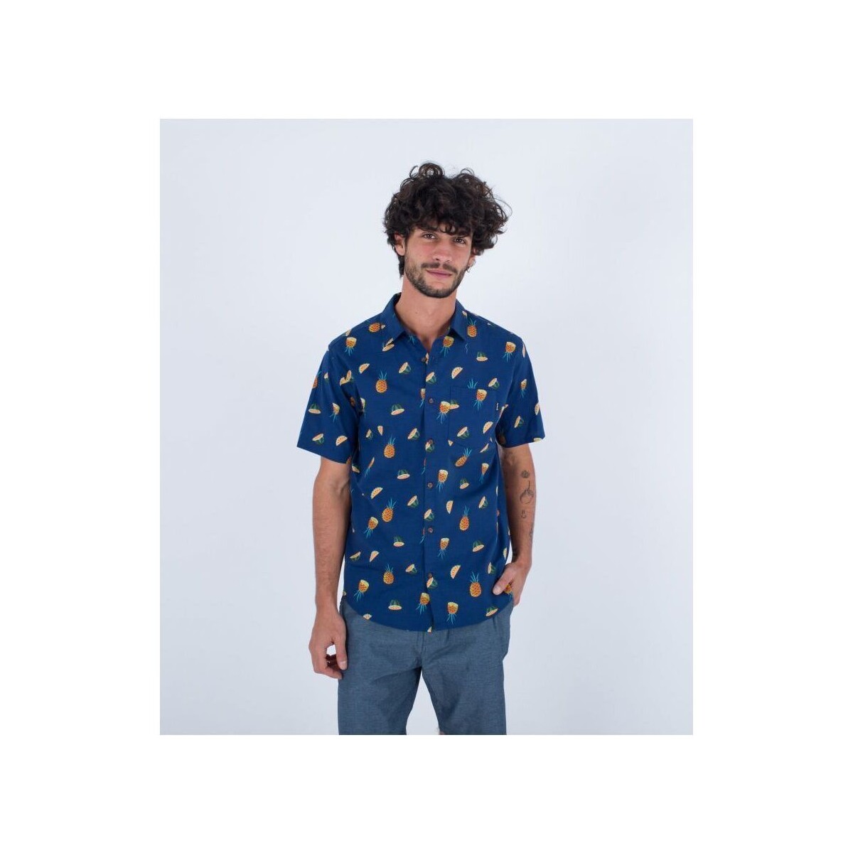 textil Hombre Camisas manga larga Hurley MVS0005570 ONLY LIDO-H4024 ABYSS Azul