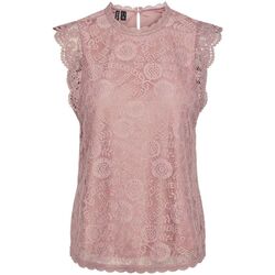 textil Mujer Camisetas sin mangas Pieces 17120454 OLLINE-WOODROSE Rosa