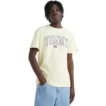 textil Hombre Camisetas manga corta Tommy Jeans DM0DM16401ZHO Amarillo