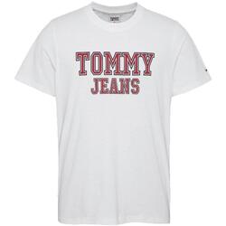 textil Hombre Camisetas manga corta Tommy Jeans DM0DM16405YBR Blanco
