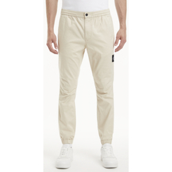 textil Hombre Pantalones con 5 bolsillos Calvin Klein Jeans PANTALON LOGO BADGE  HOMBRE Beige