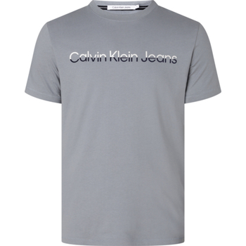 textil Hombre Camisetas manga corta Calvin Klein Jeans CAMISETA INSTITUTIONAL  HOMBRE Gris