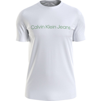 textil Hombre Camisetas manga corta Calvin Klein Jeans CAMISETA INSTITUTIONAL  HOMBRE Blanco