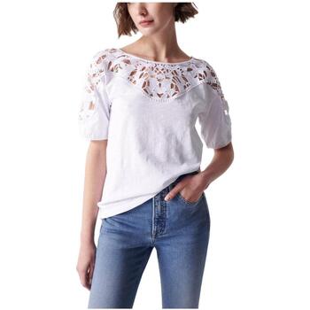 textil Mujer Camisetas manga corta Salsa 127090 0001 Blanco