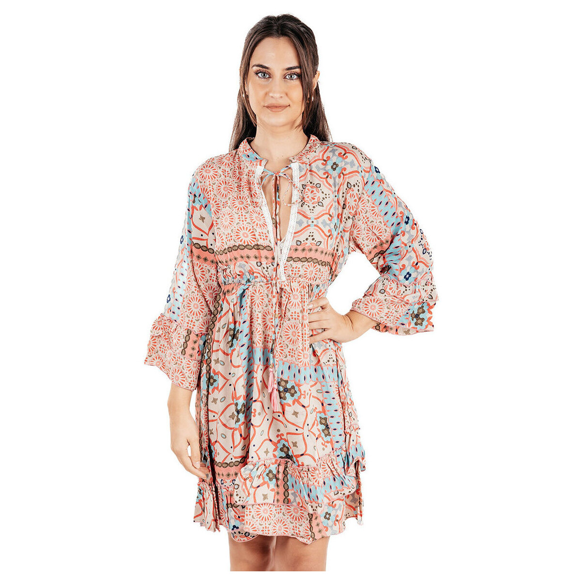 textil Mujer Vestidos cortos Isla Bonita By Sigris Vestido Corto Rosa