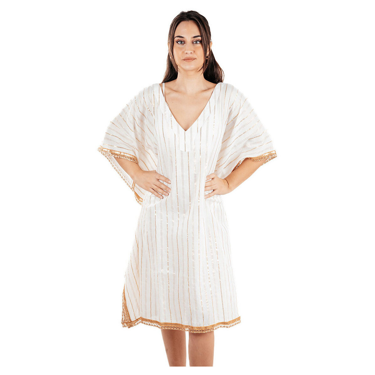 textil Mujer Pareos Isla Bonita By Sigris Poncho Blanco