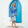 textil Mujer Pareos Isla Bonita By Sigris Poncho Azul