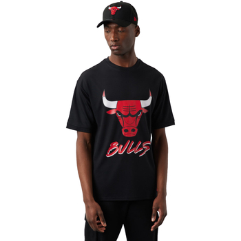 textil Hombre Camisetas manga corta New-Era NBA Chicago Bulls Script Mesh Tee Negro