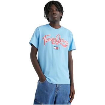 textil Hombre Camisetas manga corta Tommy Jeans DM0DM16403CY7 Azul