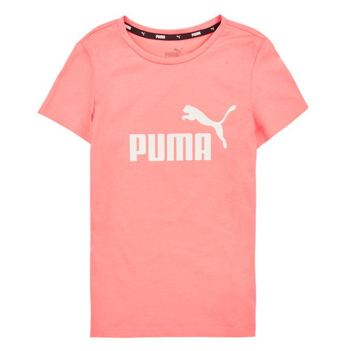 textil Niña Camisetas manga corta Puma ESS LOGO TEE G Rosa