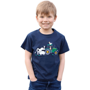 textil Niños Camisetas manga larga British Country Collection BZ4988 Azul