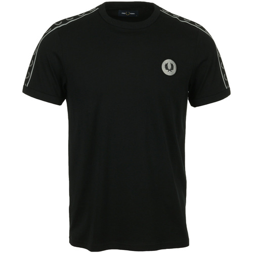 textil Hombre Camisetas manga corta Fred Perry Reflective Detail Ringer Tee Negro