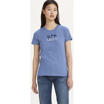 textil Mujer Camisetas manga corta Levi's CAMISETA THE PERFECT OFFSET  LEVI'S® MUJER Azul