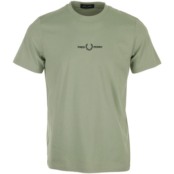 textil Hombre Camisetas manga corta Fred Perry Embroidered T-Shirt Verde