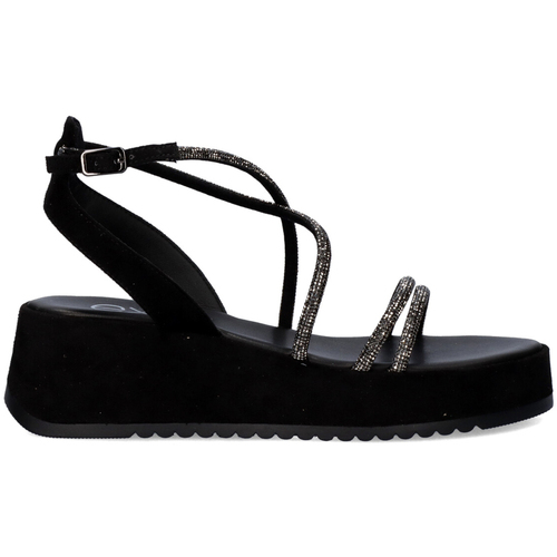Zapatos Mujer Sandalias Exé Shoes SANDALIA PLATAFORMA IRIS-617 BLACK NEGRO