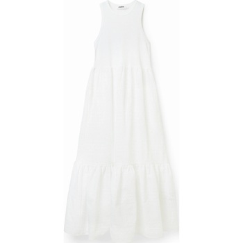 textil Mujer Vestidos largos Desigual 23SWVW84 Blanco