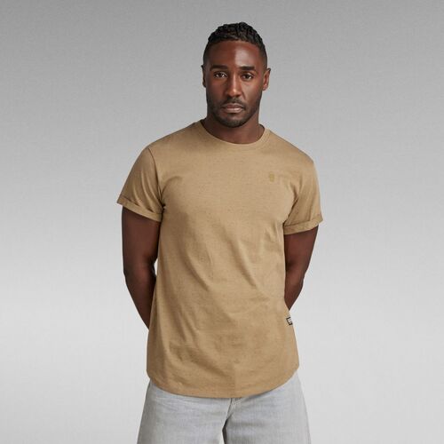 textil Hombre Tops y Camisetas G-Star Raw D16396 D288 - LASH-C328 BERGE HTR Beige