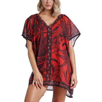 textil Mujer Pareos Admas Caftán de playa Sunset Palm Marrón