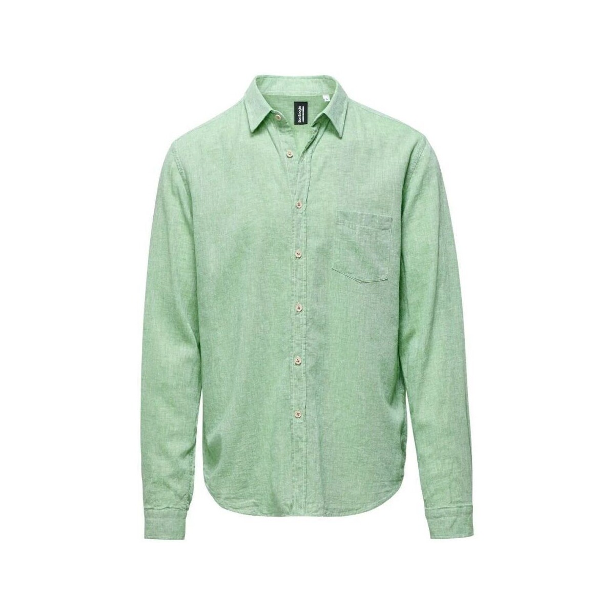 textil Hombre Camisas manga larga Bomboogie SM7880 T LITP-338 GUACAMOLE Verde