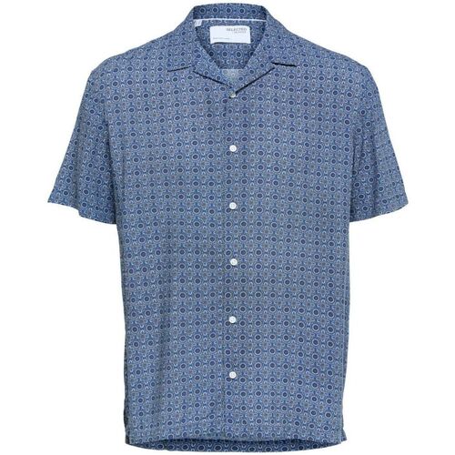 textil Hombre Camisas manga larga Selected 16088360 RELAX-DARK NAVY Azul