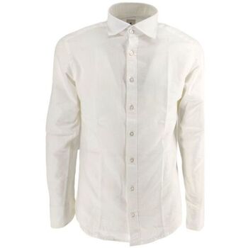 textil Hombre Camisas manga larga Bastoncino Camisa Simo Hombre White Blanco